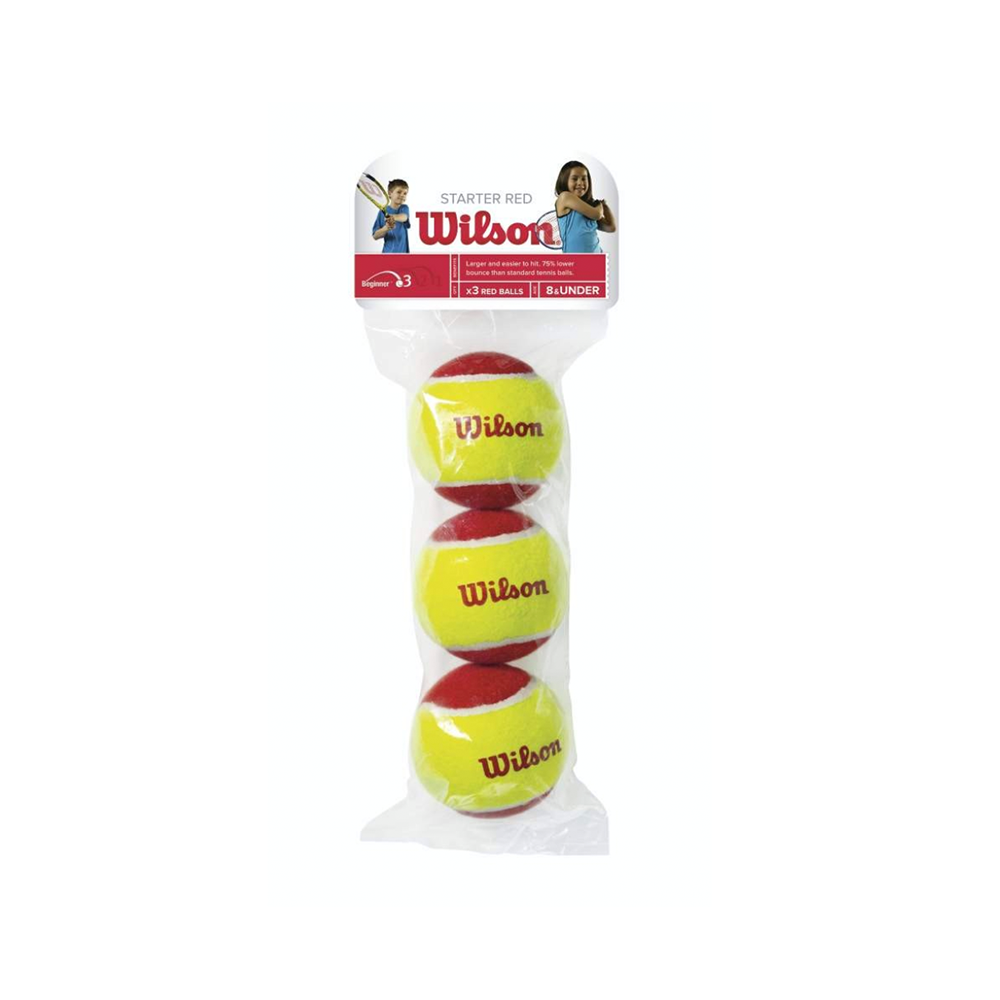 Balle de tennis Wilson Starter Red Junior - Pack individuel (3 balles)