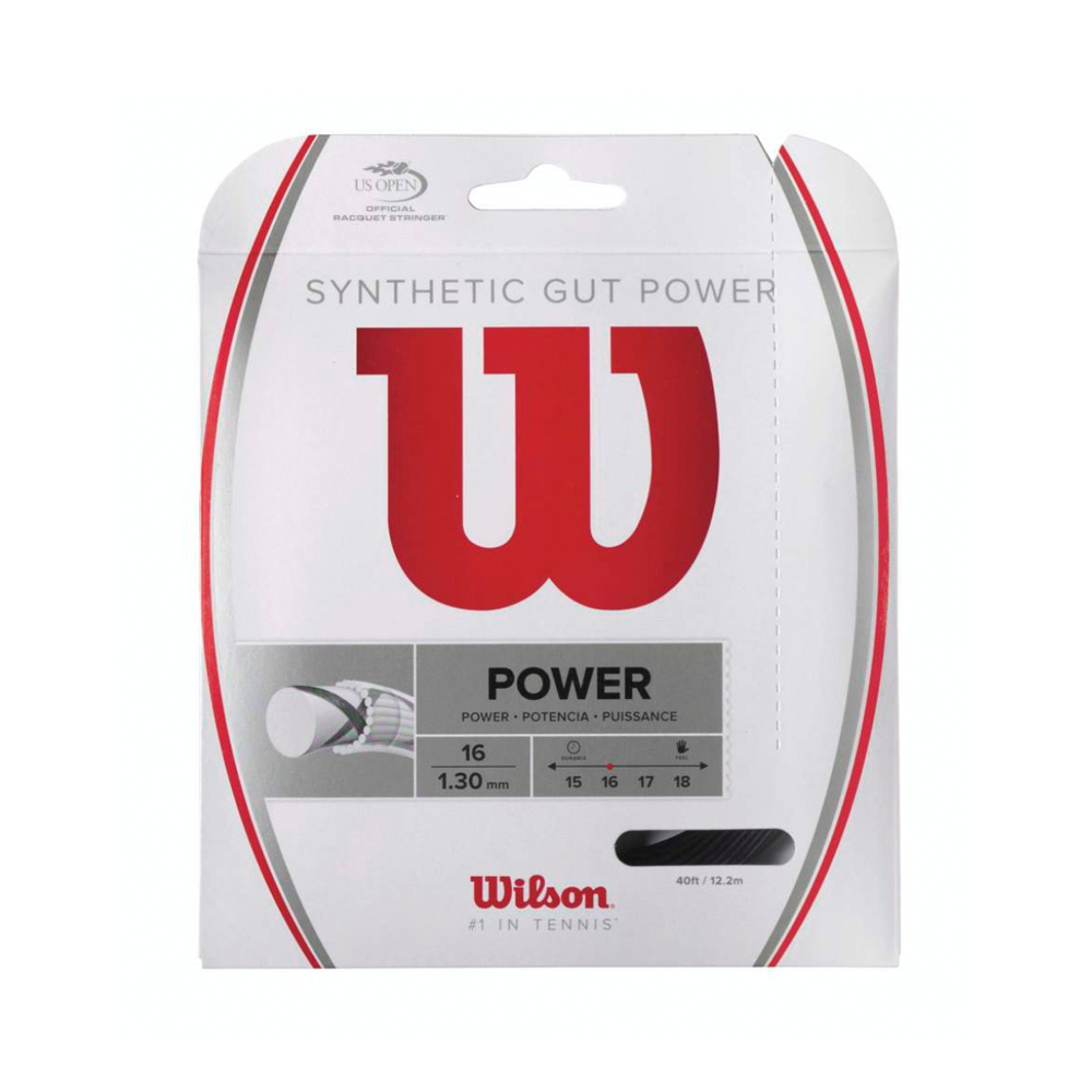 Wilson Synthetic Gut Power 16 Pack - Noir