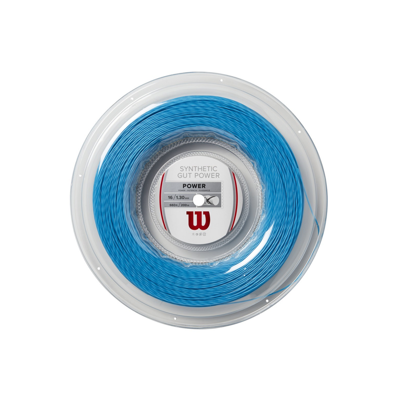 Wilson Synthetic Gut Power 16 Reel (200m) - Bright Blue
