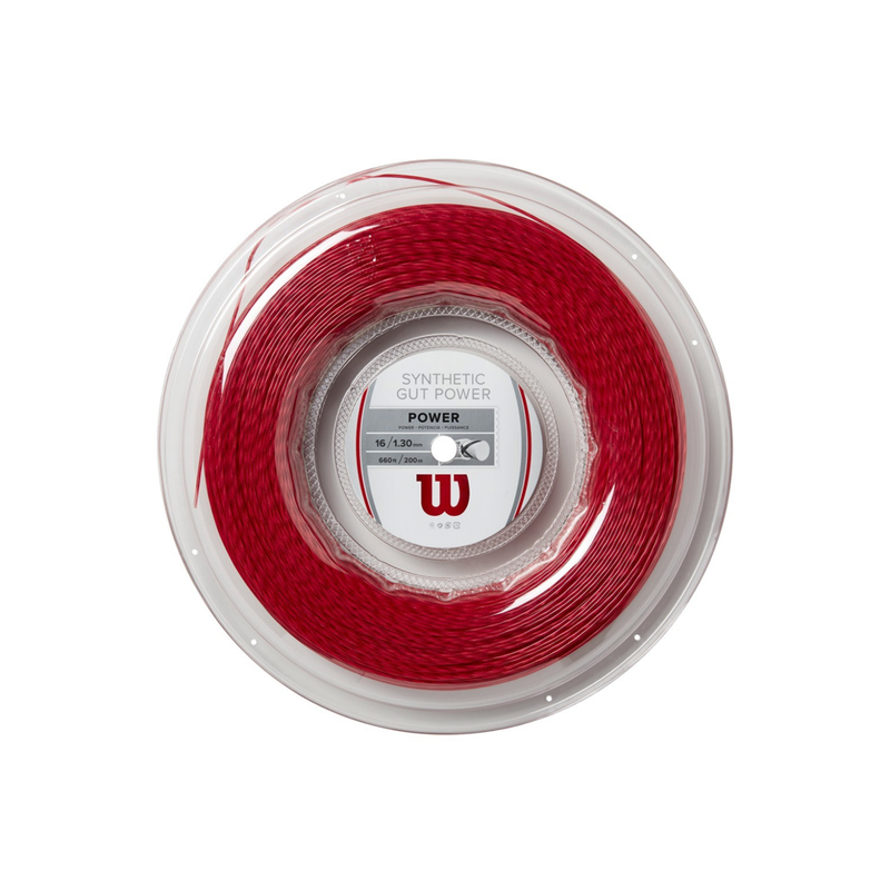 Wilson Synthetic Gut Power 16 Reel (200m) - Red