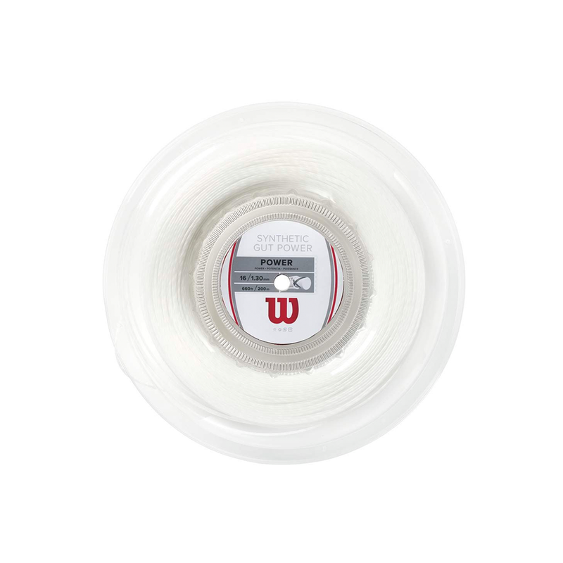 Wilson Synthetic Gut Power 16 Reel (200m) - White