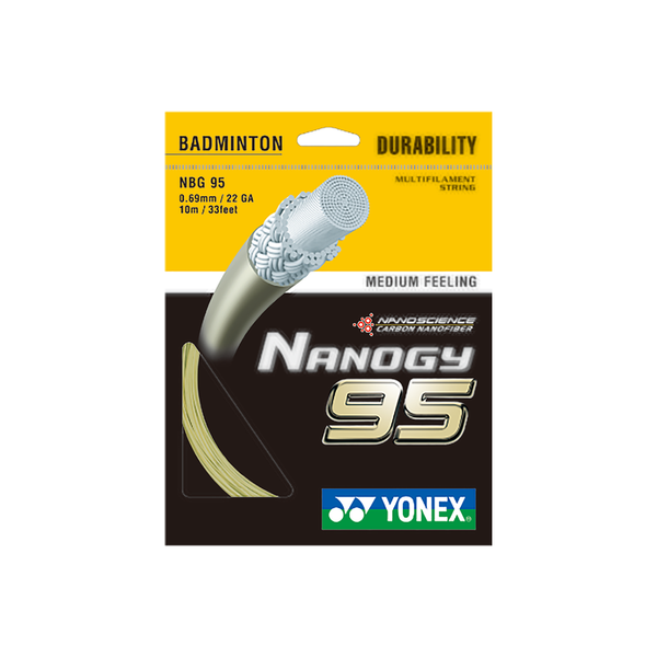 廃盤 YONEX NANOGY 95 TEAM 100 ガット　ゴールド YonexNanogyBG95Pack-