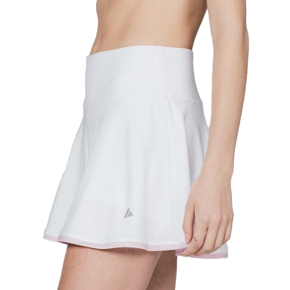 Ace Flow Lined Tennis Skirt (Women's) - White/Light Pink