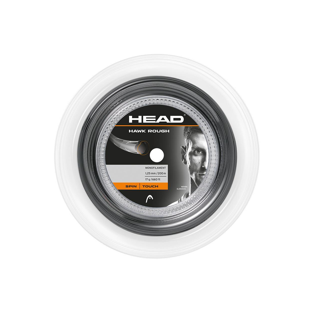 Head Hawk Rough 17 Reel (200M) - Black-Tennis Strings- Canada Online Tennis Store Shop