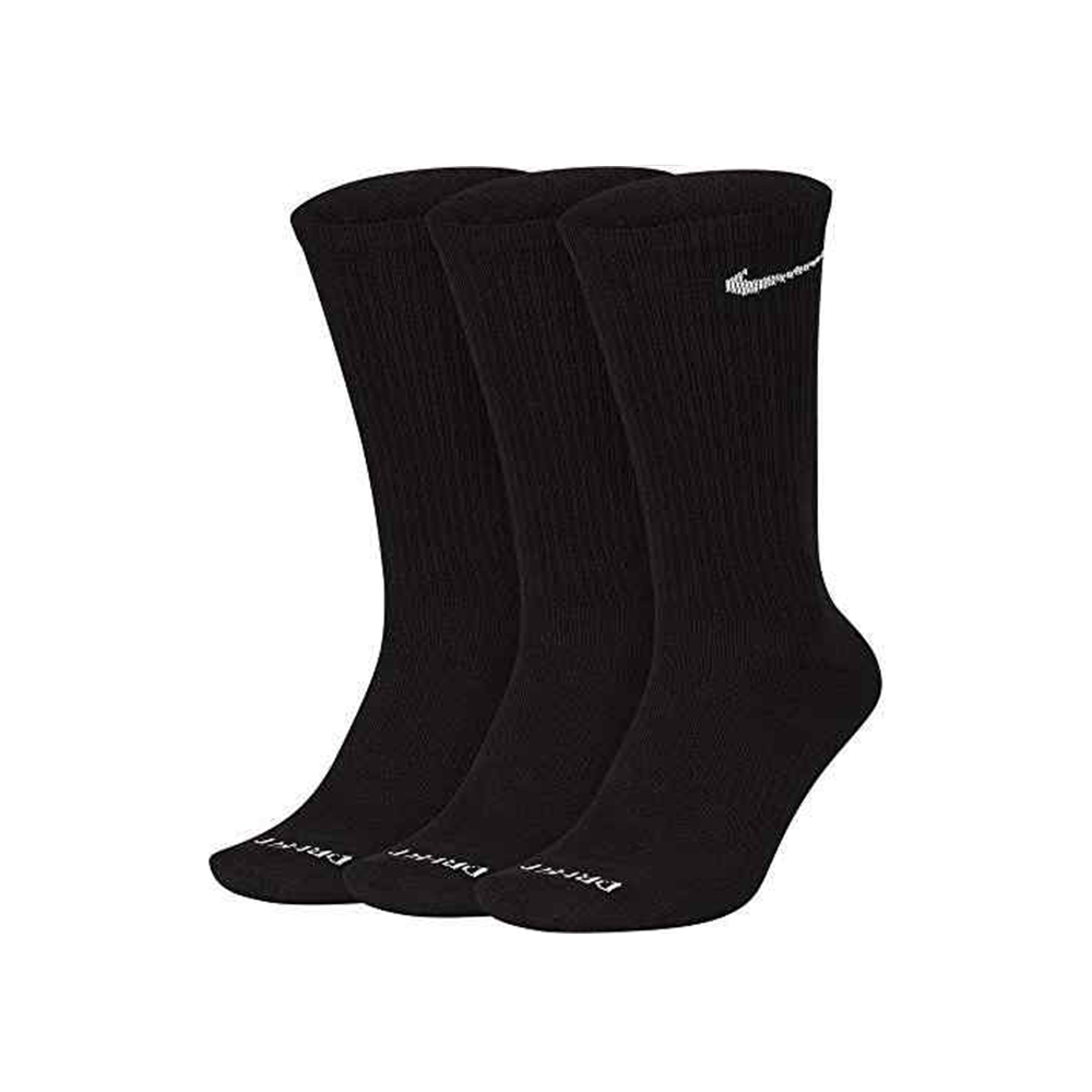 Nike Everyday Plus Lightweight Crew Socks (Men's) - Black-Socks- Canada Online Tennis Store Shop