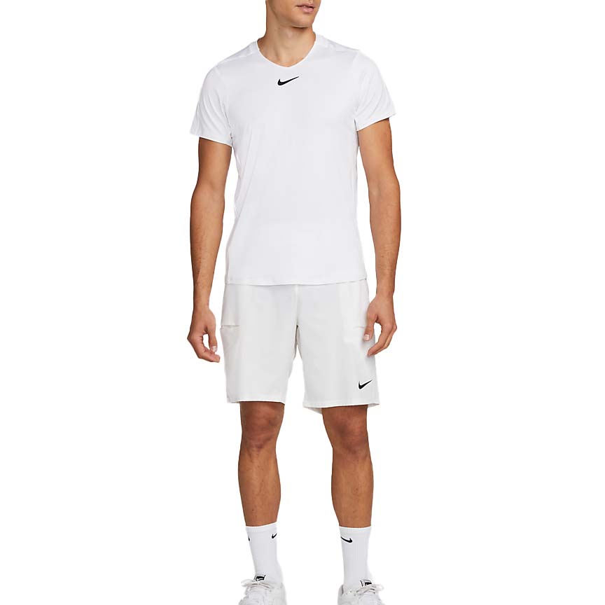 Haut Nike Court Dri-Fit Advantage (Homme) - Blanc/Noir