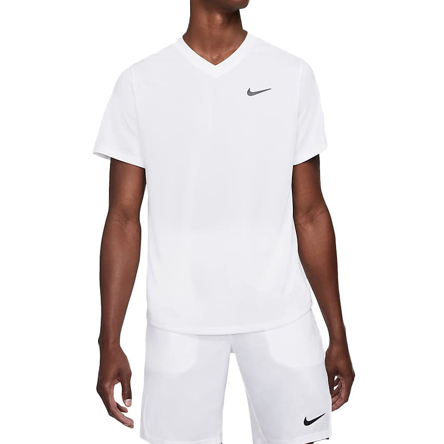 Haut Nike Court Dri-Fit Victory (Homme) - Blanc/Blanc/Noir