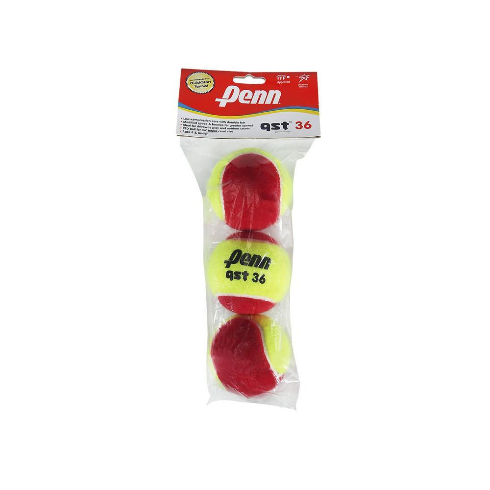 Penn QST 36 Felt - Pack Individuel (3 Balles)-Balles de Tennis- Boutique de Tennis en Ligne au Canada