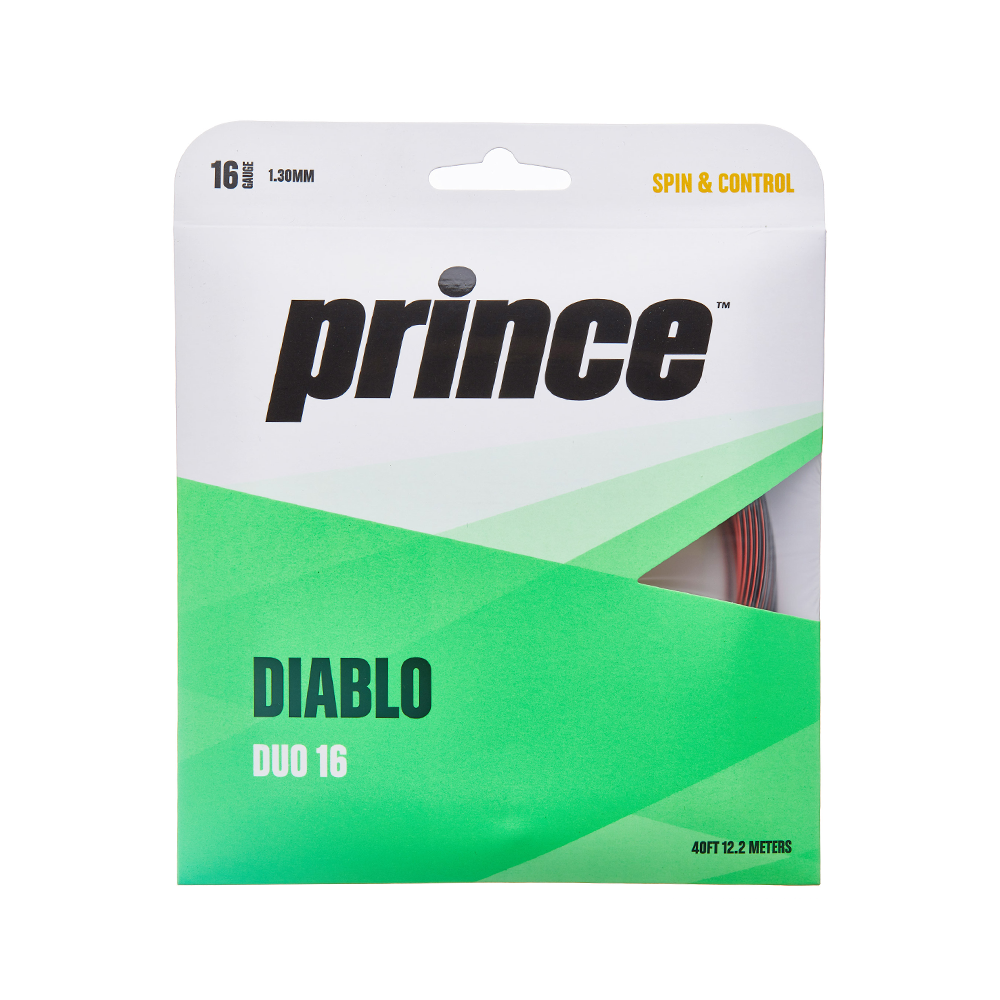 Prince Diablo Duo 16 Pack - Black/Red-Tennis Strings- Canada Online Tennis Store Shop