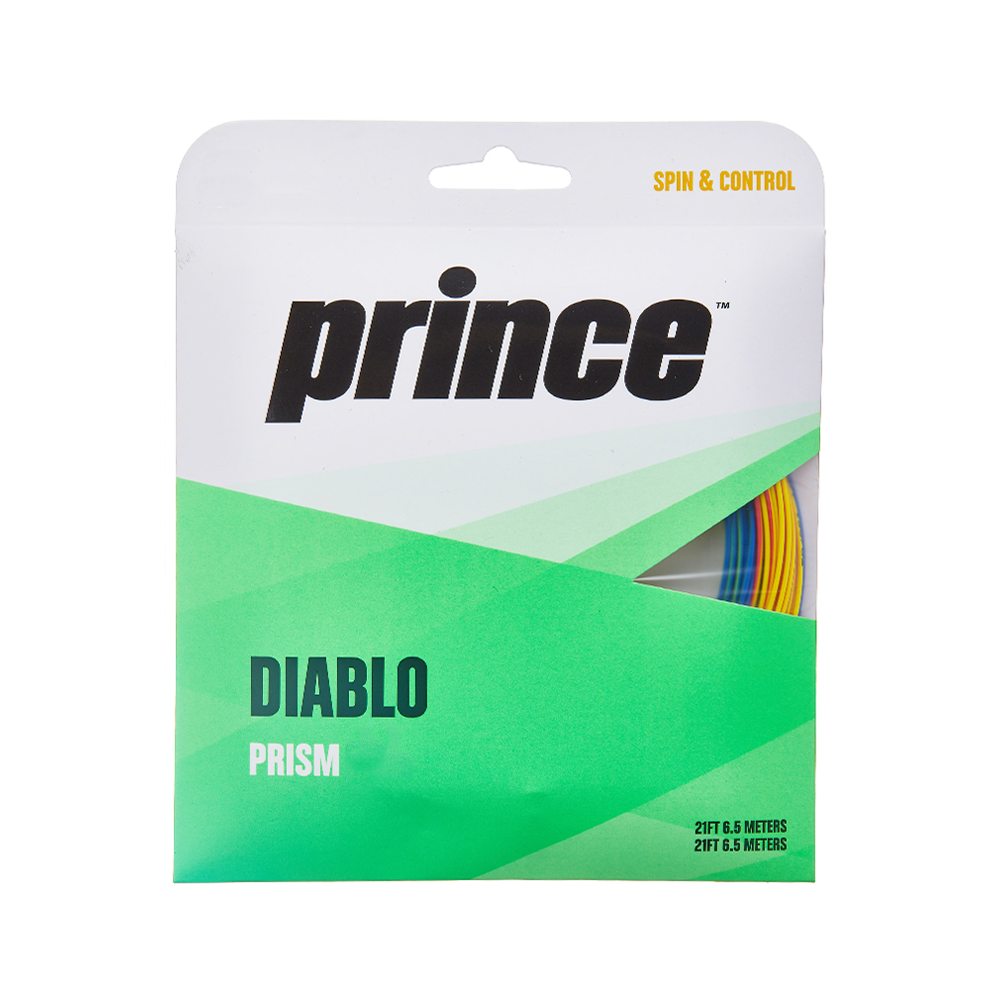 Prince Diablo Prism 17 Pack - Blue/Green/Red/Yellow-Tennis Strings-online tennis store canada