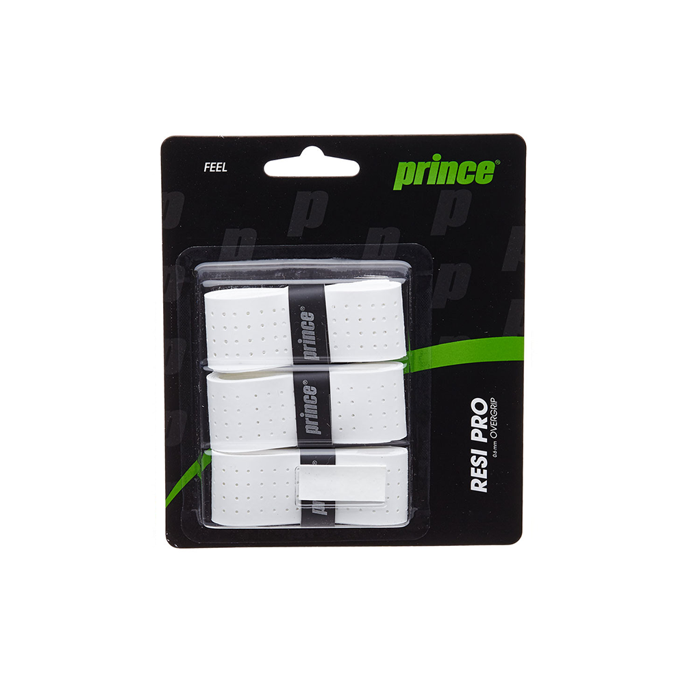 Prince Resi Pro Over Grip (3 Pack) - White-Grips- Canada Online Tennis Store