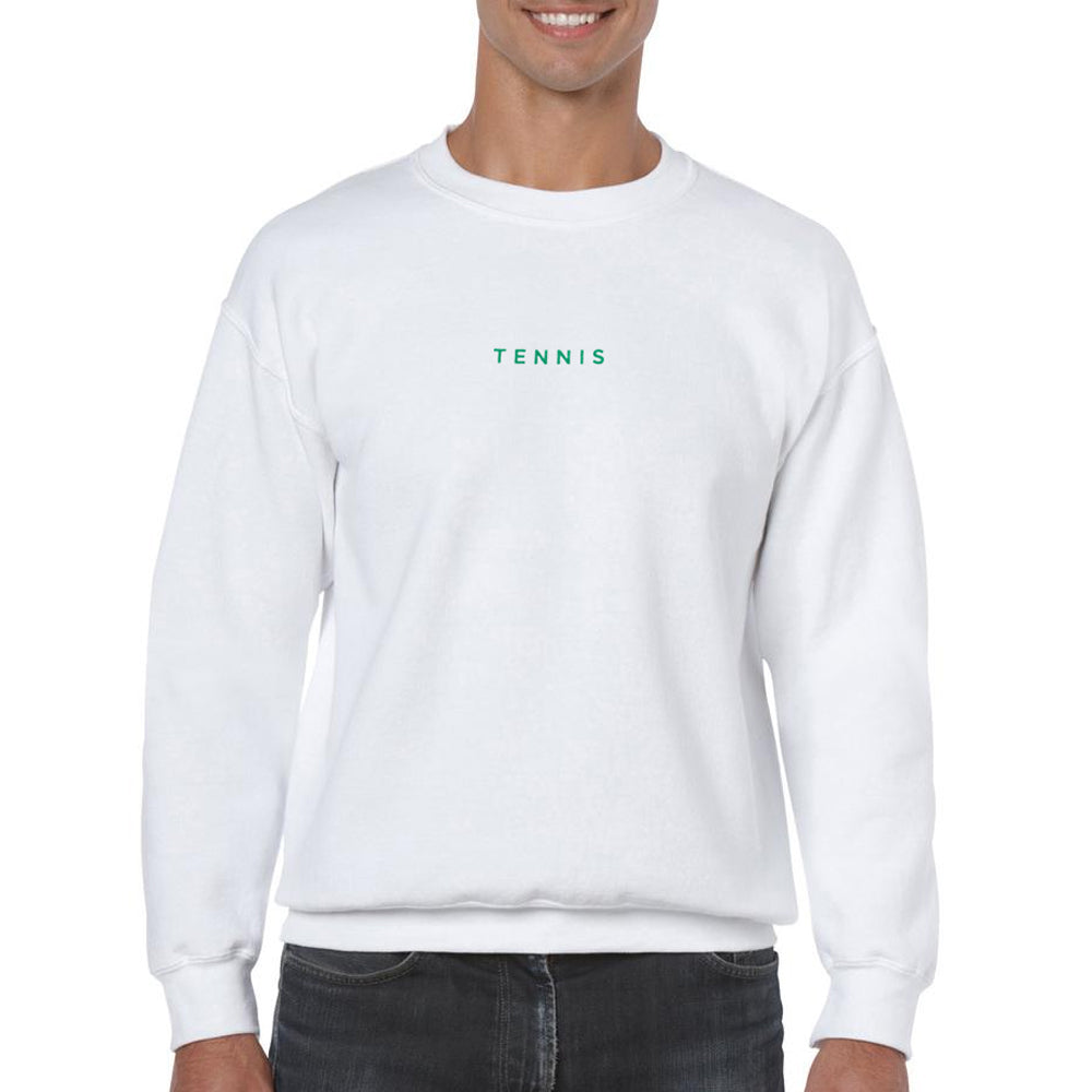 Tennis Giant Crew Sweatshirt (Unisex) - White