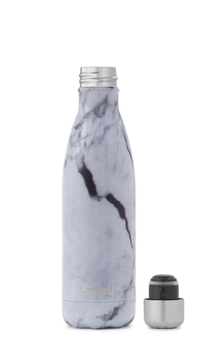 S'well White Marble Bottle - 500mL (17 oz)