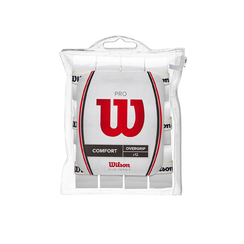 Wilson Pro Overgrip 12-Pack - White-Grips- Canada Online Tennis Store Shop