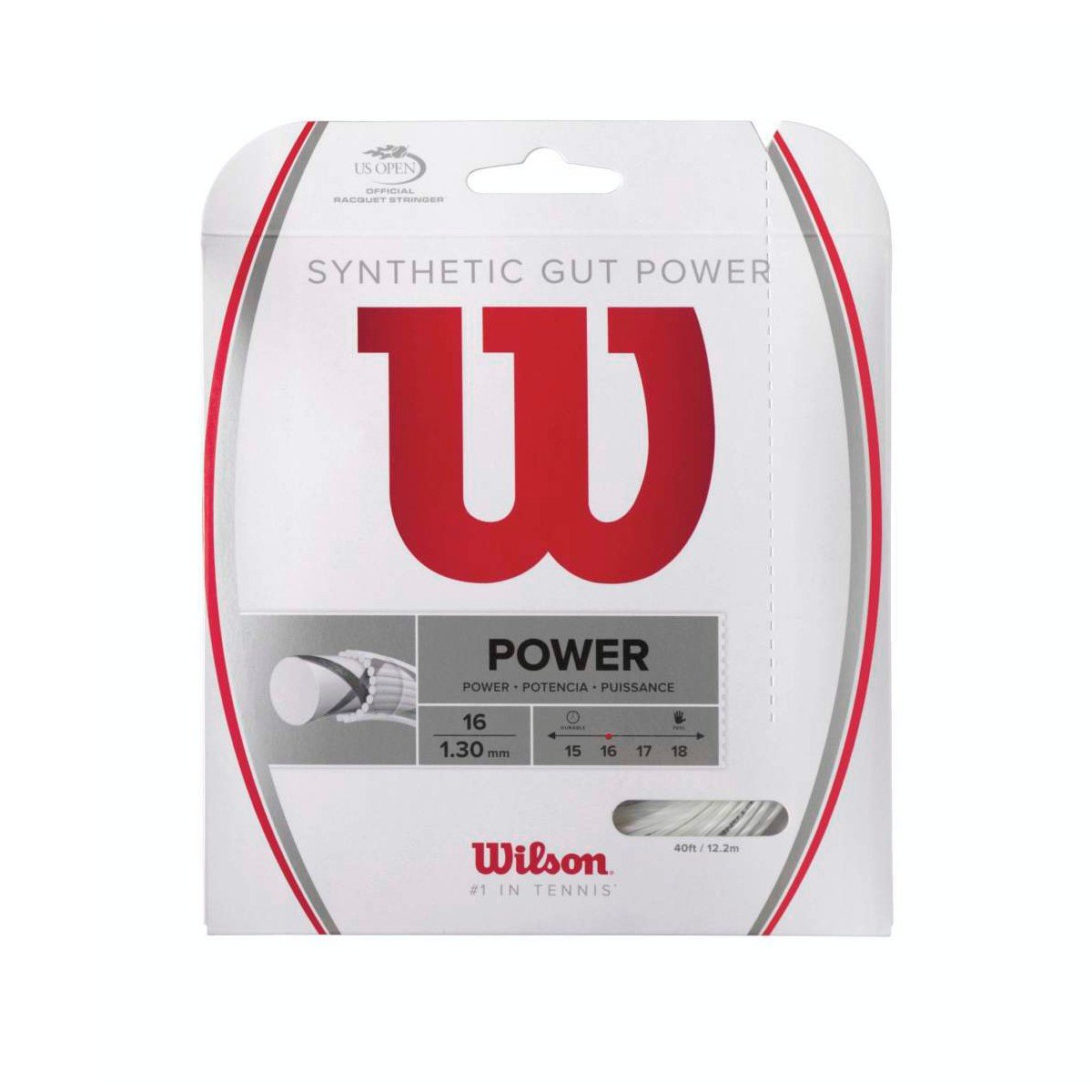 Wilson Synthetic Gut Power 16 Pack - White-Tennis Strings- Canada Online Tennis Store Shop