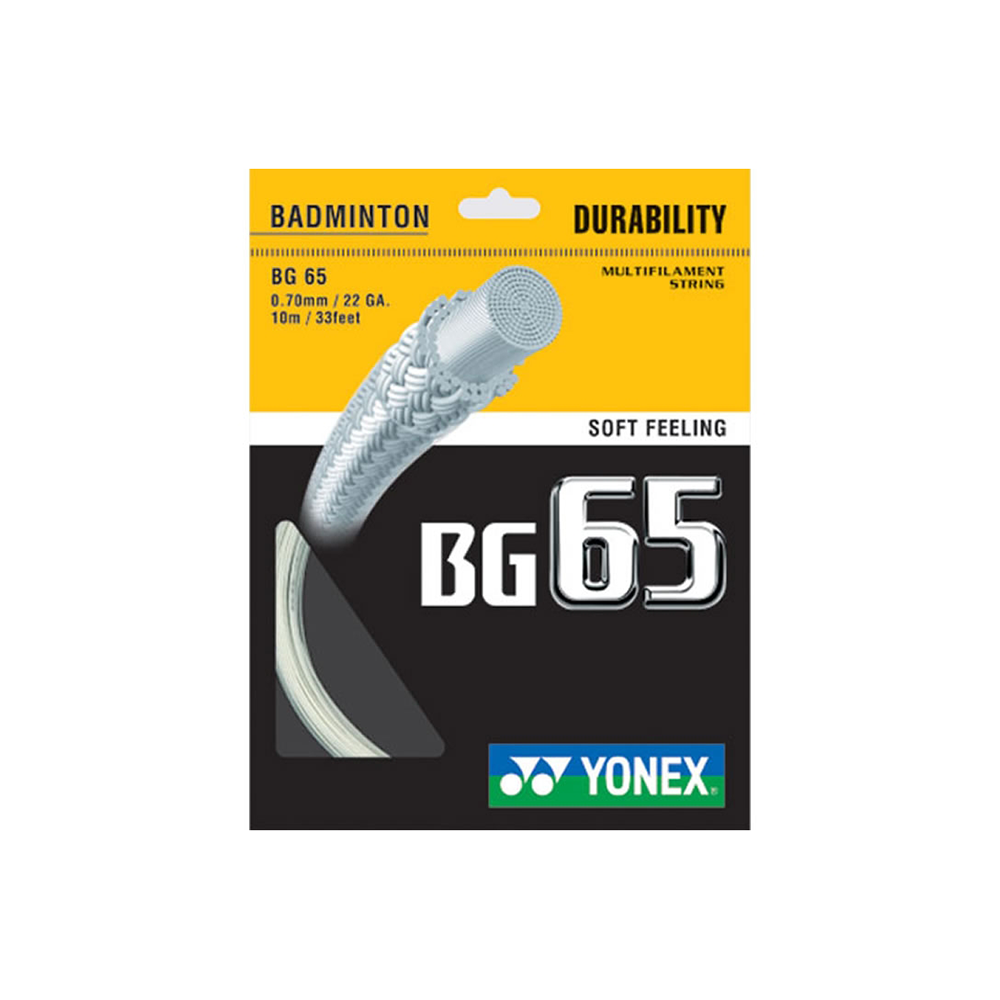 Yonex BG65 Pack - Blanc-Cordes de badminton- Canada Online Tennis Store