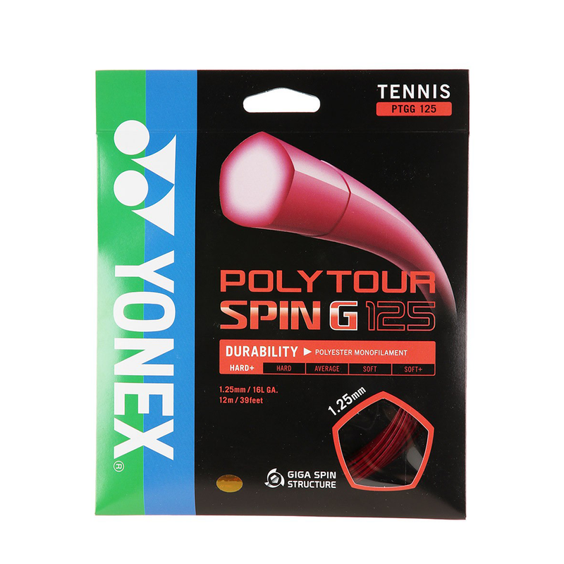 Yonex Poly Tour Spin G 125 16L Pack - Red-Tennis Strings- Canada Online Tennis Store Shop